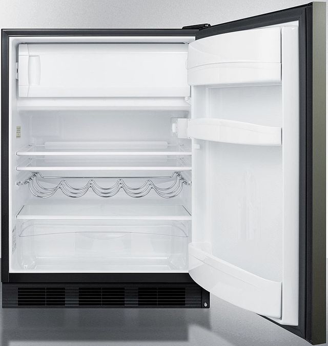 Summit® 5.1 Cu. Ft. Black Stainless Steel Under the Counter Refrigerator-2