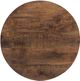 Powell® Dreyfus Brown Small Drum Table with Pewter Base-4
