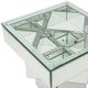 Michael Amini® Montreal™ Glass Top Square End Table with Mirrored Base-3