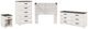 Signature Design by Ashley® Shawburn 4-Piece Charcoal Gray/Whitewash Full Panel Headboard Set-0
