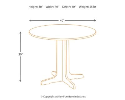 Signature Design by Ashley® Stuman Medium Brown Drop Leaf Dining Table-4