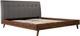 Mazin Furniture Fletcher Gray/Faux Walnut Queen Upholstered Platform Bed-4