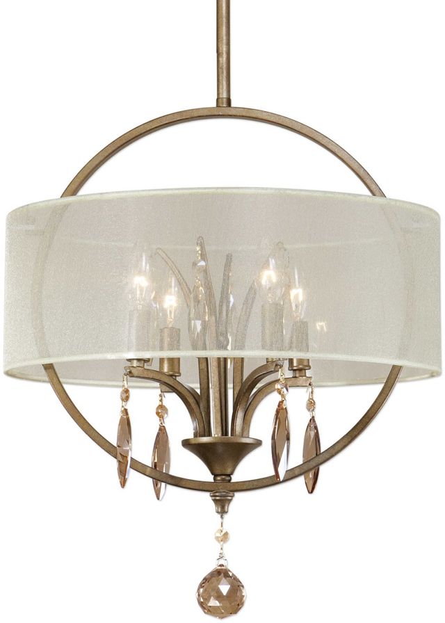 Uttermost® Alenya 4-Light Gold Drum Pendant