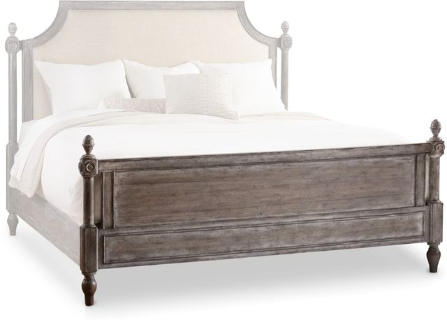 Hooker® Furniture True Vintage Beige Queen Upholstered Poster Bed-2