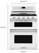KitchenAid® 30" White Freestanding Gas Double Oven Range-2