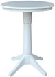 John Thomas Furniture® Dining Essentials Pure White Round Dining Table with White Traditional Pedestal Base with Extensions-0