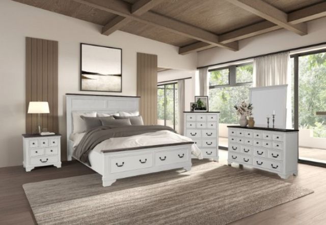 Furniture of America® Hampstead White/Dark Brown Chest-1