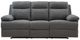Signature Design by Ashley® Tarrant Charcoal Manual Reclining Sofa with Drop Down Table-1