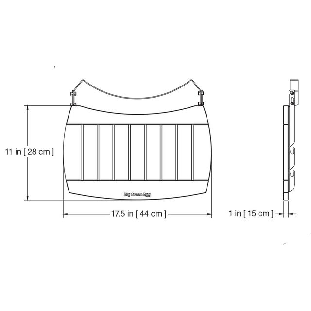 Big Green Egg® 17.5" Acacia Wood Grill Component-3