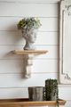 A & B Home Brown/Distressed White Wooden Wall Shelf-4