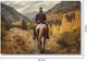 Classy Living Contemplative Rider in Autumn Landscape Wall Art-2