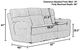 iAmerica Bliss Triple Power Layflat Reclining Sofa with Drop Down Table and Heat and Massage-3