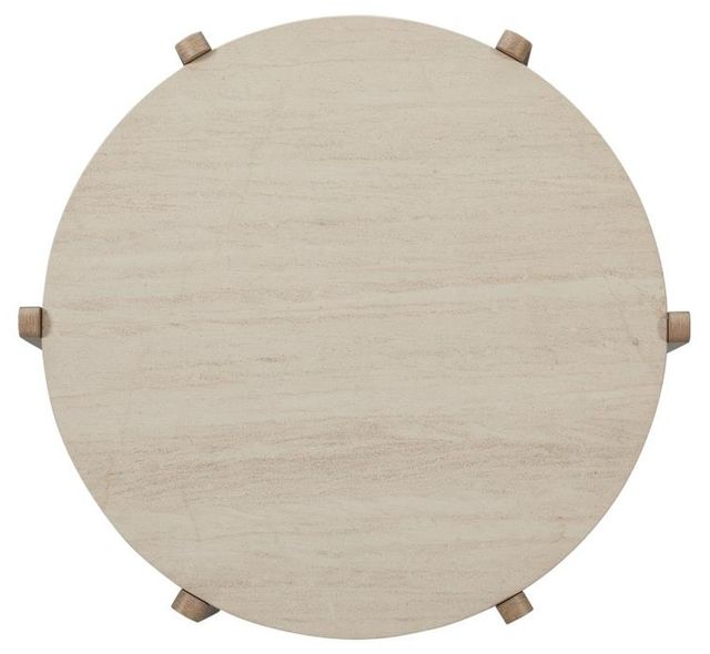 Bernards Trilogy Beige Cocktail Table with Toffee Base-3