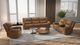 Furniture of America® Leolinus Brown Manual Reclining Loveseat-1