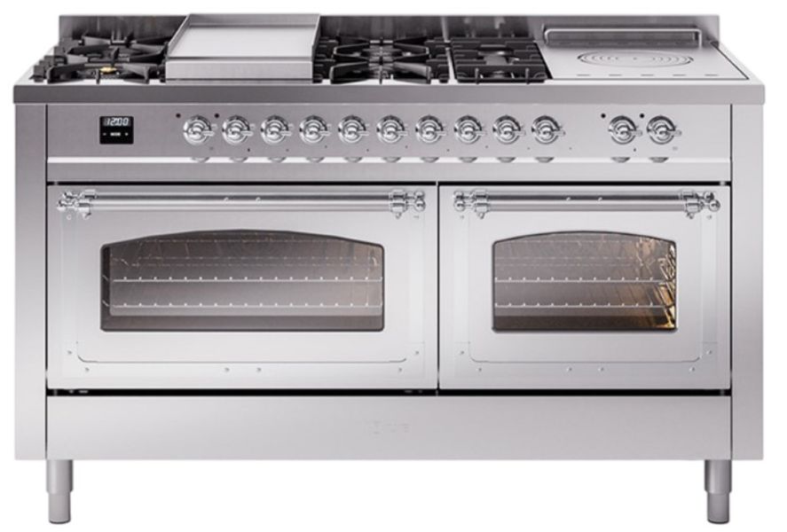 Ilve® Nostalgie II Noblesse 60'' Stainless Steel Liquid Propane Pro ...