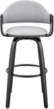 Armen Living Chelsea Black Swivel Bar Stool-5