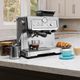 Kenmore® Brushed Stainless Steel Espresso Machine With Grinder And Milk Frother-1