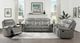 Homelegance® Aram Gray Double Glider Manual Reclining Sofa-1