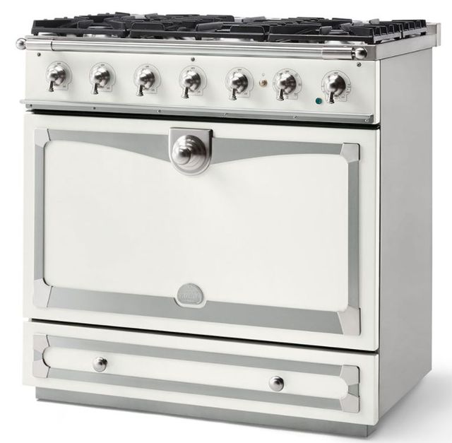 La Cornue CornuFe´ 90 36" Pure White Pro Style Dual Fuel Range-1