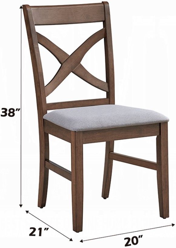 ACME Furniture Ferris 2-Piece Brown Dining Side Chair Set-2