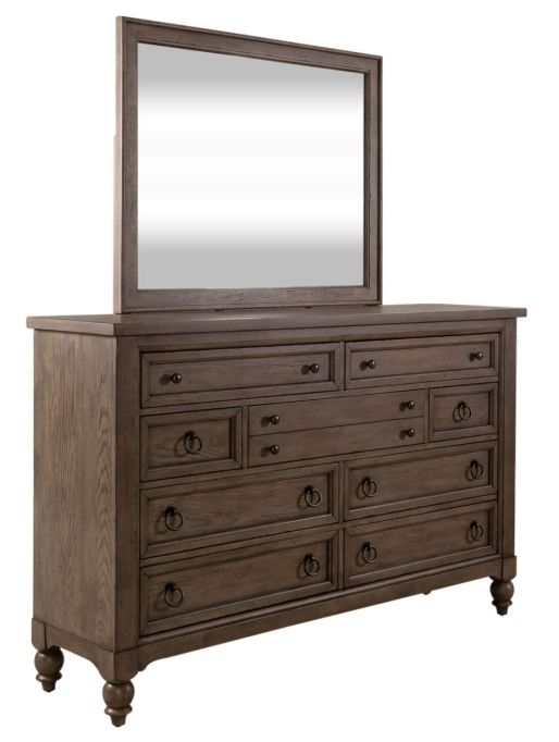 Liberty Furniture Americana Farmhouse 4-Piece Black/Dusty Taupe Queen Panel Bedroom Set-3