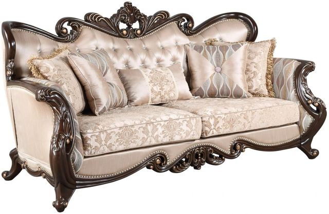 New Classic® Home Furnishings Constantine Beige/Cherry Sofa-0