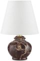 Currey & Company Piccolo Off-White/Oxblood Mini Table Lamp-1
