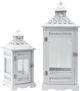A & B Home 2-Piece White Lanterns-0