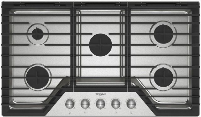 Whirlpool® 36" Stainless Steel Gas Cooktop