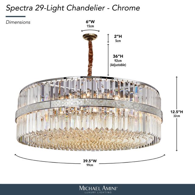 Michael Amini® Spectra Chrome 29-Light Chandelier-2