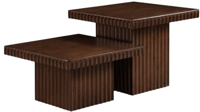 Meridian Furniture Spencer 2-Piece Brown Square Occasional Table Set-0