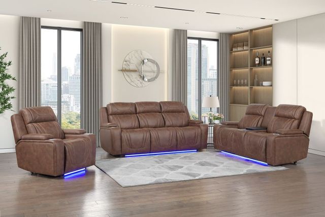 New Classic® Home Furnishings Carrow Brown Power Reclining Sofa-4