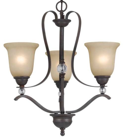 Cal® Lighting & Accessories Riverton 3-Light Golden Chandelier-1