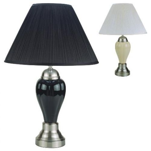 Crown Mark  Ivory 26" Porcelain Lamp-1