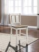 Furniture of America® Dakota Antique White/Ash Brown Counter Chair-1