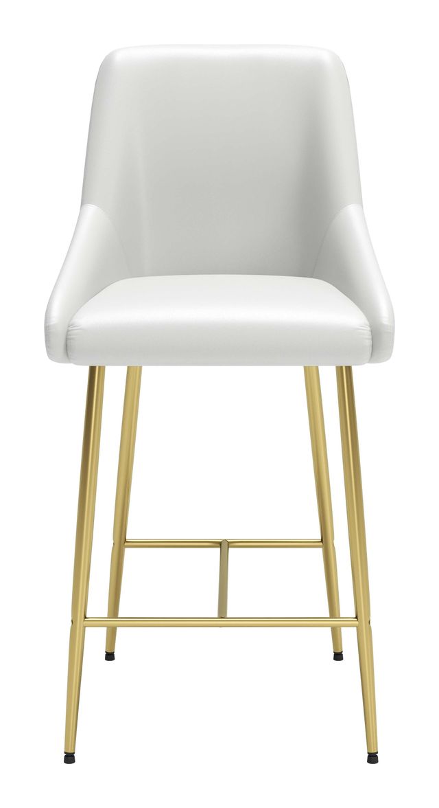Zuo® Modern Madelaine White Counter Chair-0