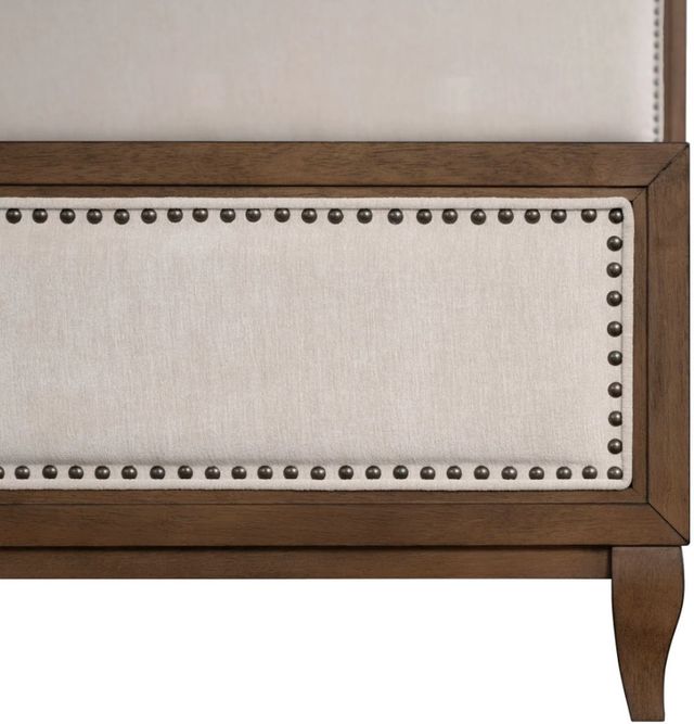 Flexsteel® Bellevue Creamy Tan/Whiskey Brown King Upholstered Panel Bed-4