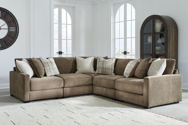 Benchcraft® Camellia-Court 5-Piece Coffee Curved Sectional-1