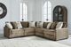Benchcraft® Camellia-Court 5-Piece Coffee Curved Sectional-1