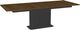 Amisco Customizable Lucarelli 120" Rectangular Extendable Table with 1" Walnut Veneer Top and 1 Leaf-0