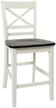 Jofran Inc. Asbury Park Autumn Brown/White X-Back Counter Stool-0