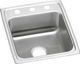 Elkay Lustertone® Classic Lustrous Satin 17" x 20" x 5-1/2" 3-Hole Single Bowl Drop-In ADA Sink-0