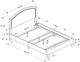 Monarch Specialties Inc. Gray Linen with Chrome Trim Queen Bed-3