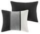 Olliix by Madison Park Palisades Black King Seven Piece Faux Suede Comforter Set-2
