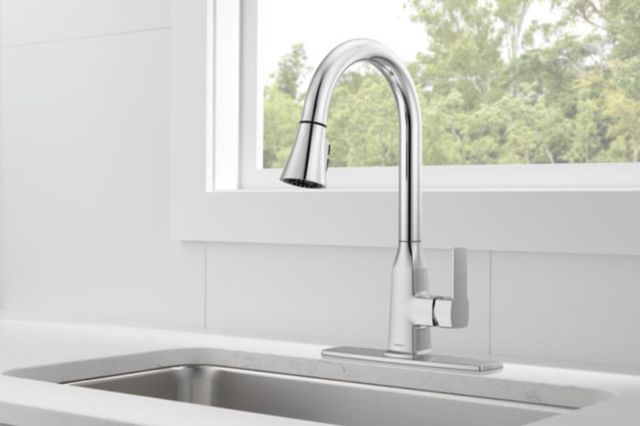 Peerless Ezra® Chrome 16" Single Handle Pull-Down Kitchen Faucet-1