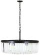 YHD White Wing Satin Black 8-Light Chandelier-2