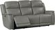 Bassett® Furniture Club Level Conover Light Gray Leather Power Reclining Sofa-2