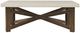 Jofran Inc. Sierrafina Beige Rectangular Coffee Table with Cortado Base-1
