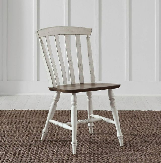 Liberty Furniture Al Fresco Graphite/Whitestone Slat Back Side Chair-1