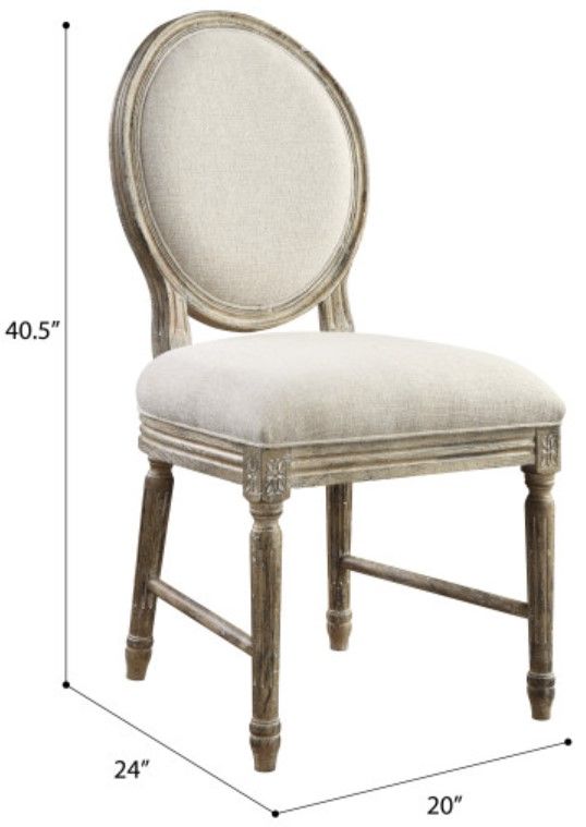 Emerald Home Interlude Beige/Sandstone Buff Upholstered Dining Chair-2